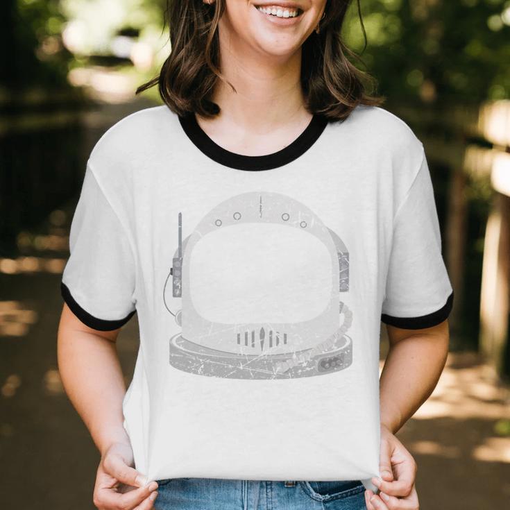 Introvert Space Helmet I Need Space Men Women Unisex Cotton Ringer T-Shirt
