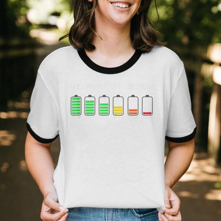 Introvert Tired Battery Unisex Cotton Ringer T-Shirt Introvert Tired Battery Unisex Cotton Ringer T-Shirt
