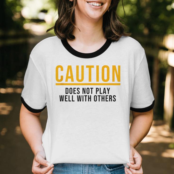 Introverted Does Not Play Well Competitive Athletic Unisex Cotton Ringer T-Shirt Introverted Does Not Play Well Competitive Athletic Unisex Cotton Ringer T-Shirt