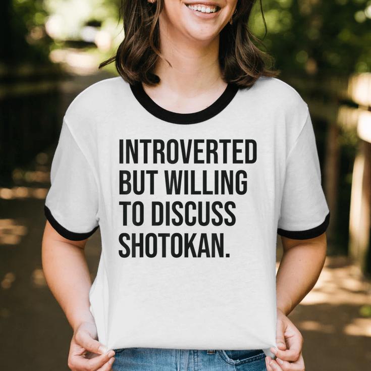 Introverted Shotokan Karate Introvert Unisex Cotton Ringer T-Shirt