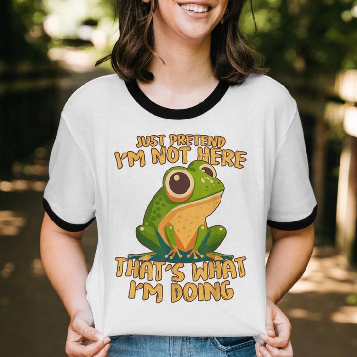Introverts Thats What Im Doing Just Pretends Unisex Cotton Ringer T-Shirt Introverts Thats What Im Doing Just Pretends Unisex Cotton Ringer T-Shirt
