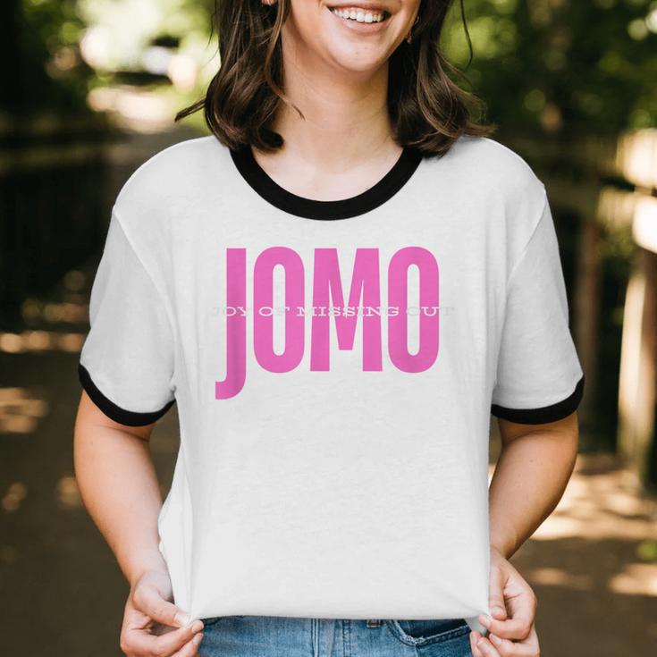 JOMO Joy Of Missing Out For The Introvert Unisex Cotton Ringer T-Shirt JOMO Joy Of Missing Out For The Introvert Unisex Cotton Ringer T-Shirt