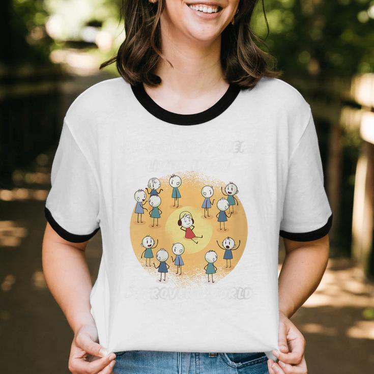 Just An Introvert Living In An Extrovert World Stickmen Unisex Cotton Ringer T-Shirt Just An Introvert Living In An Extrovert World Stickmen Unisex Cotton Ringer T-Shirt