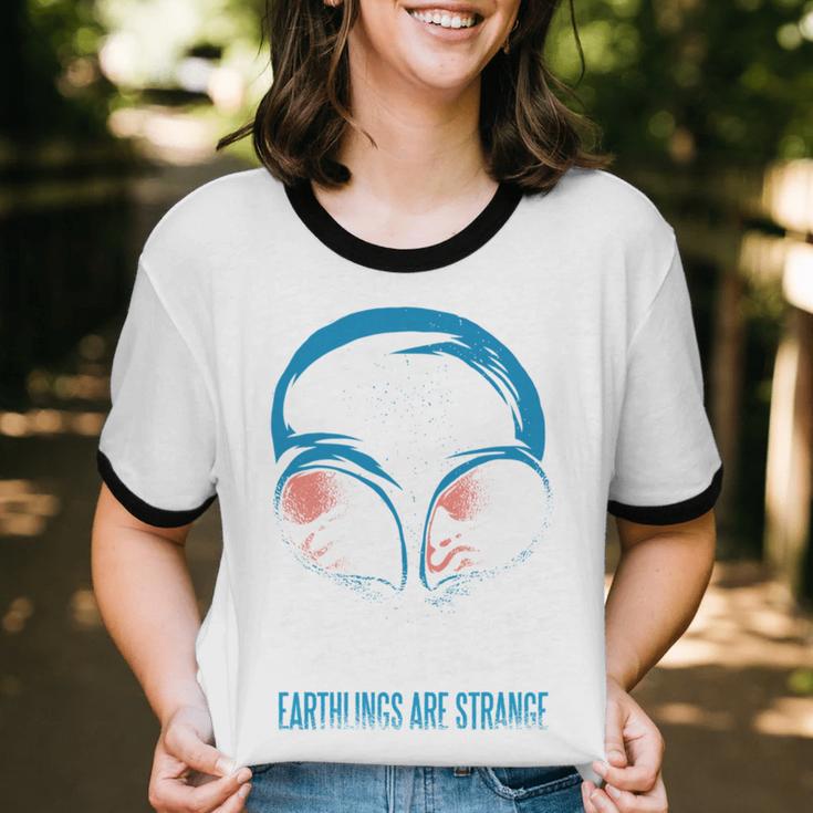 Keep Calm Earthlings Are Strange Alien Introvert Unisex Cotton Ringer T-Shirt Keep Calm Earthlings Are Strange Alien Introvert Unisex Cotton Ringer T-Shirt