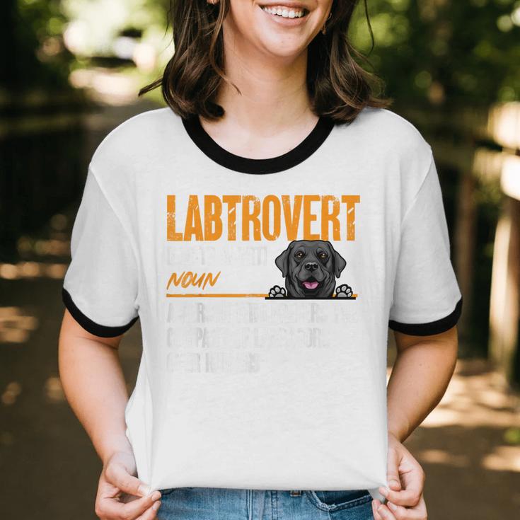 Labrador Retriever Labtrovert Definition Introvert Labrador Unisex Cotton Ringer T-Shirt Labrador Retriever Labtrovert Definition Introvert Labrador Unisex Cotton Ringer T-Shirt