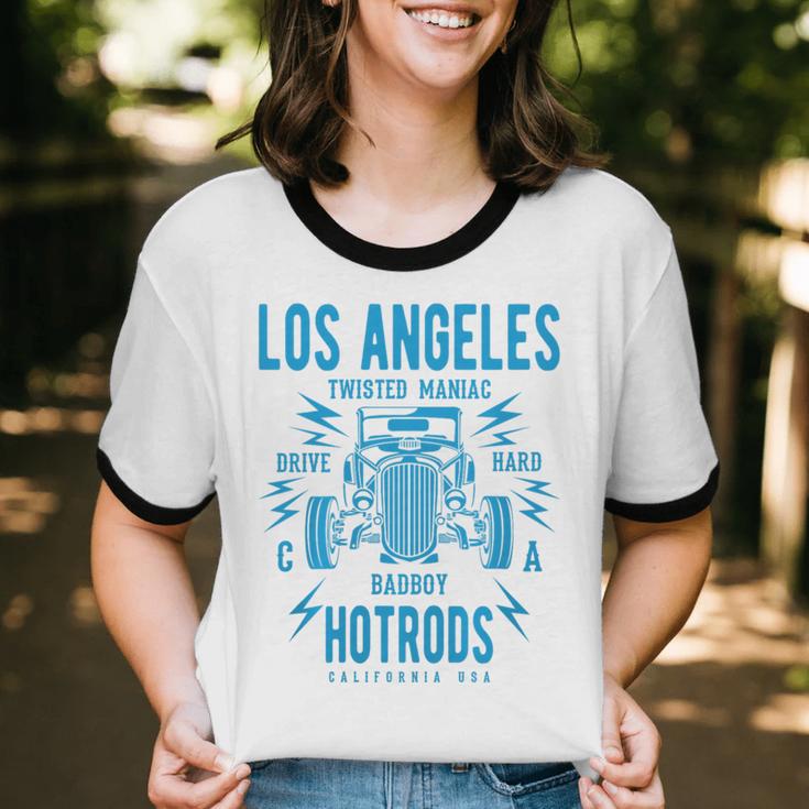 Los Angeles Hotrods Automotive Nostalgia Premium Tri-Blend Unisex Cotton Ringer T-Shirt Los Angeles Hotrods Automotive Nostalgia Premium Tri-Blend Unisex Cotton Ringer T-Shirt