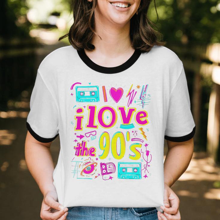 I Love The 90'S 90s Nostalgia Premium Tri-Blend Unisex Cotton Ringer T-Shirt I Love The 90'S 90s Nostalgia Premium Tri-Blend Unisex Cotton Ringer T-Shirt