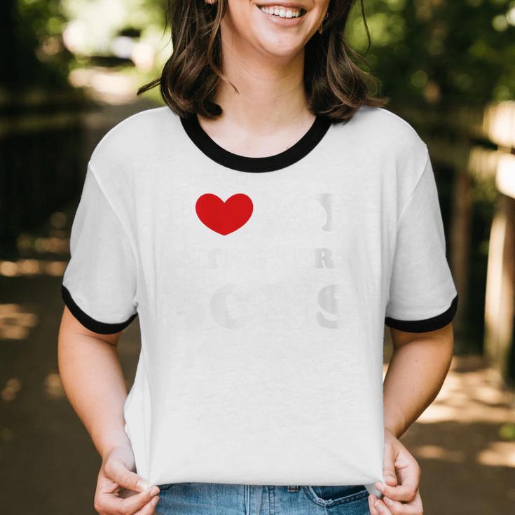 I Love My Introvert Sons I Heart My Introvert Sons Unisex Cotton Ringer T-Shirt