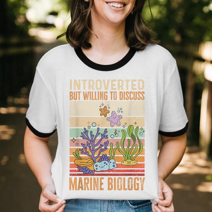 Marine Biology Ocean Introvert Marine Biologist Unisex Cotton Ringer T-Shirt Marine Biology Ocean Introvert Marine Biologist Unisex Cotton Ringer T-Shirt