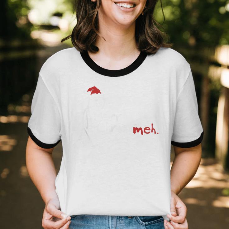 Merry Christ-Meh Christmas Introvert Unisex Cotton Ringer T-Shirt