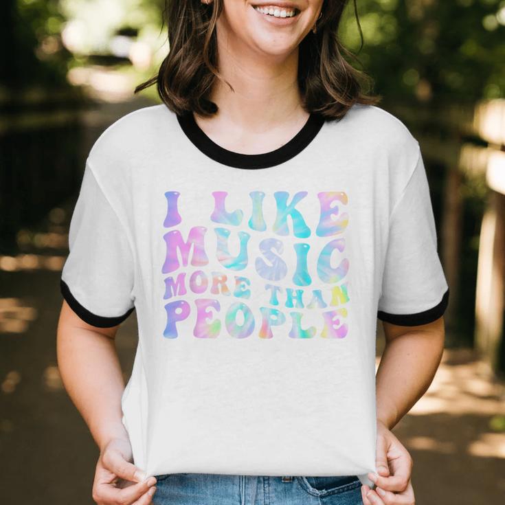 I Like Music More Than People Introvert Musician Retro Unisex Cotton Ringer T-Shirt I Like Music More Than People Introvert Musician Retro Unisex Cotton Ringer T-Shirt