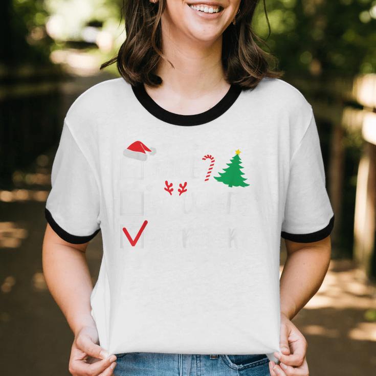 Nice Naughty Introvert Christmas List Santa Unisex Cotton Ringer T-Shirt Nice Naughty Introvert Christmas List Santa Unisex Cotton Ringer T-Shirt