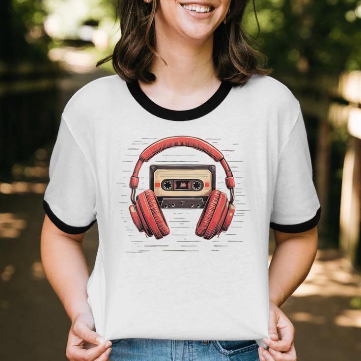Nostalgia Cassette Men Women 80s 90s Retro Mixtape Tape Unisex Cotton Ringer T-Shirt Nostalgia Cassette Men Women 80s 90s Retro Mixtape Tape Unisex Cotton Ringer T-Shirt
