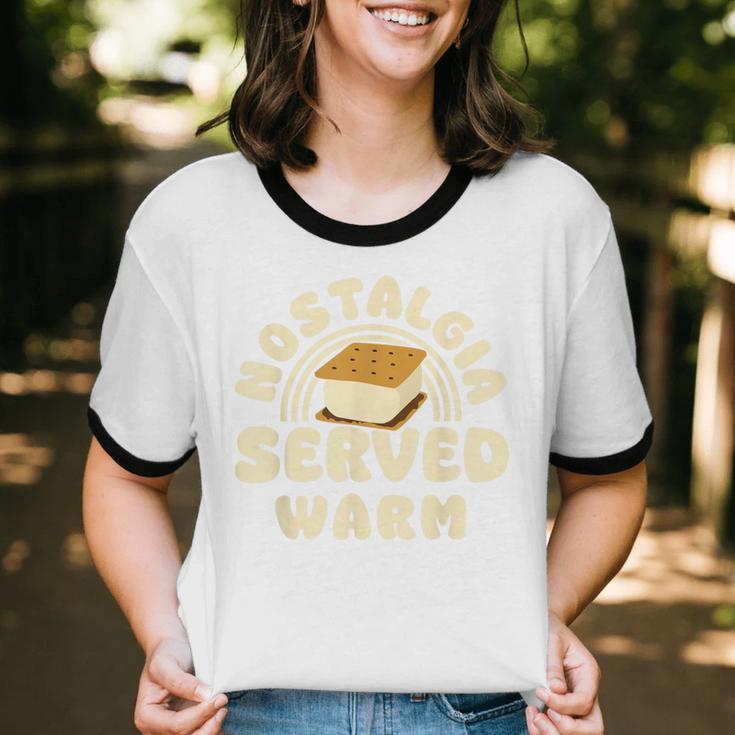 Nostalgia Served Warm Smore Unisex Cotton Ringer T-Shirt