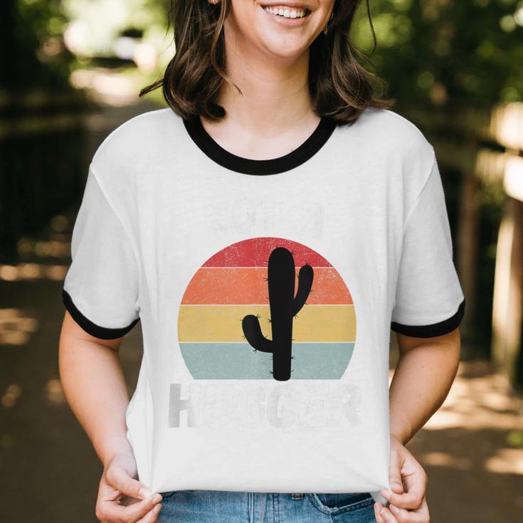 Not A Hugger Cactus Introvert Antisocial Unisex Cotton Ringer T-Shirt Not A Hugger Cactus Introvert Antisocial Unisex Cotton Ringer T-Shirt
