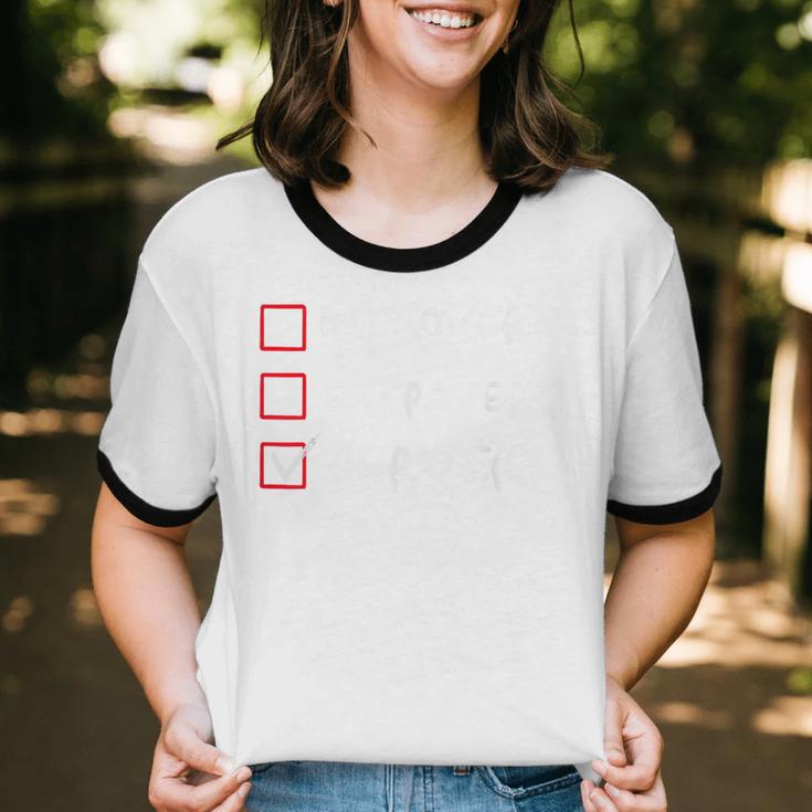 Not Introvert Not Extrovert Pervert Visual Joke Ambivert Unisex Cotton Ringer T-Shirt