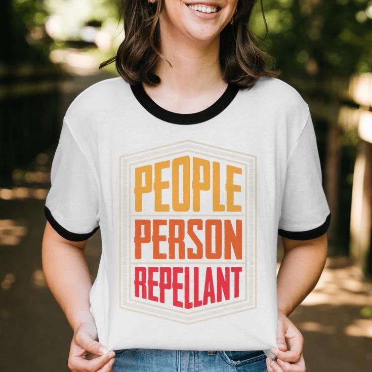 People Person Repellant Introvert Premium Unisex Cotton Ringer T-Shirt People Person Repellant Introvert Premium Unisex Cotton Ringer T-Shirt