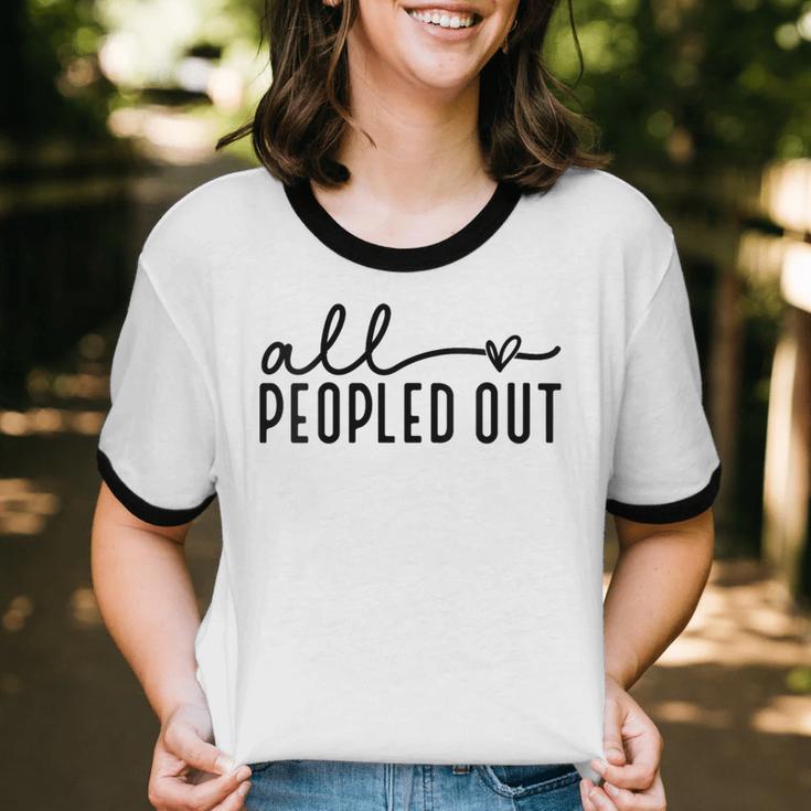 All Peopled Out Introvert Unisex Cotton Ringer T-Shirt All Peopled Out Introvert Unisex Cotton Ringer T-Shirt