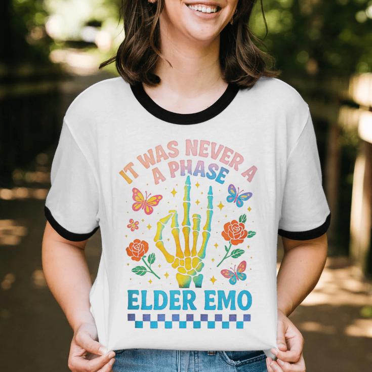 It Was Never A Phase Elder Emo Nostalgia Unisex Cotton Ringer T-Shirt It Was Never A Phase Elder Emo Nostalgia Unisex Cotton Ringer T-Shirt