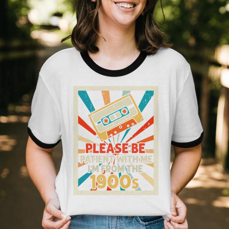 Please Be Patient With Me I'm From The 1900s Cool Dad Premium Tri-Blend Unisex Cotton Ringer T-Shirt