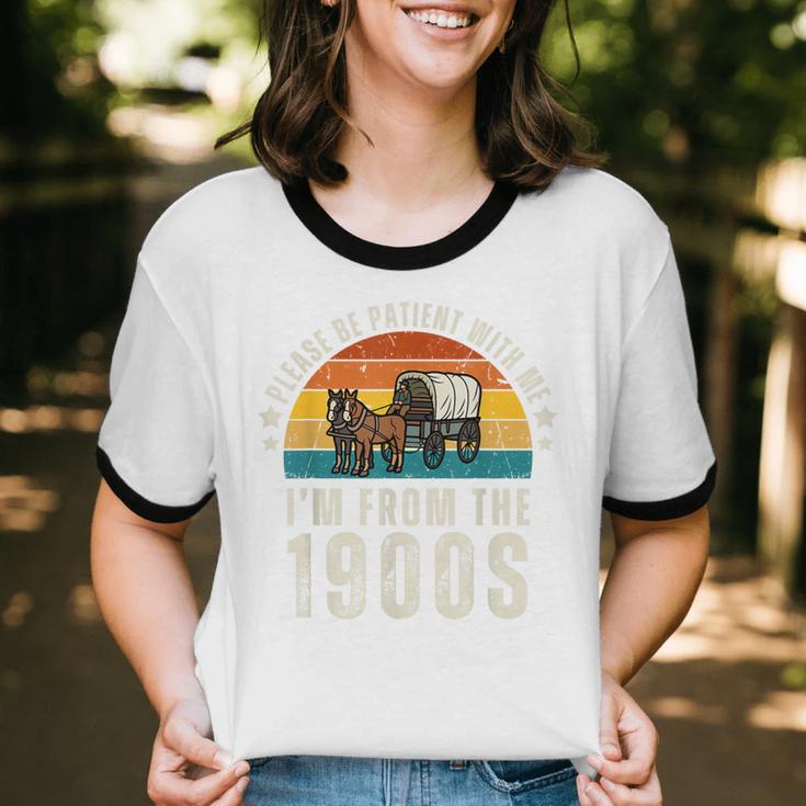 Please Be Patient With Me I'm From The 1900s Father's Day Unisex Cotton Ringer T-Shirt Please Be Patient With Me I'm From The 1900s Father's Day Unisex Cotton Ringer T-Shirt