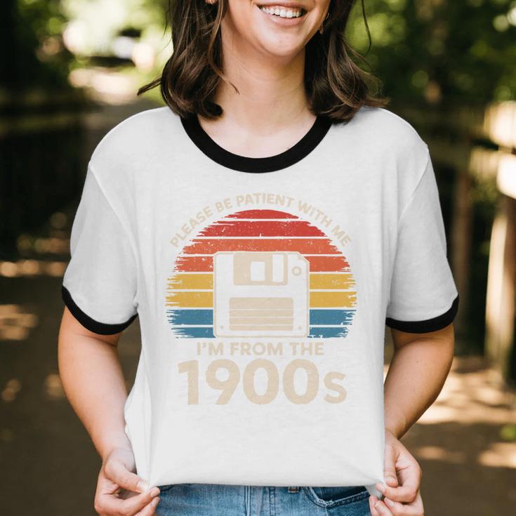 Please Be Patient With Me I'm From The 1900s Floppy Disk Premium Tri-Blend Unisex Cotton Ringer T-Shirt Please Be Patient With Me I'm From The 1900s Floppy Disk Premium Tri-Blend Unisex Cotton Ringer T-Shirt