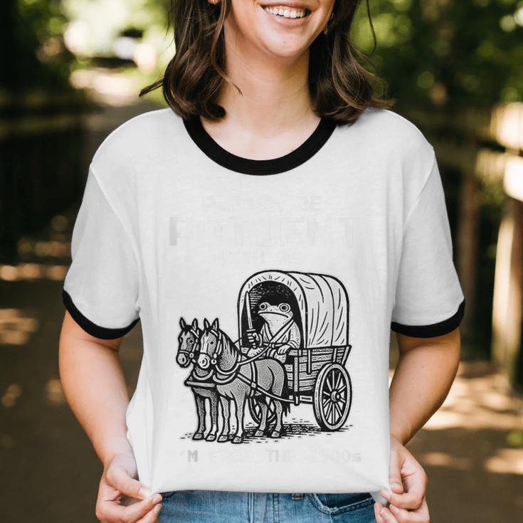 Please Be Patient With Me I'm From The 1900s Frog Unisex Cotton Ringer T-Shirt Please Be Patient With Me I'm From The 1900s Frog Unisex Cotton Ringer T-Shirt