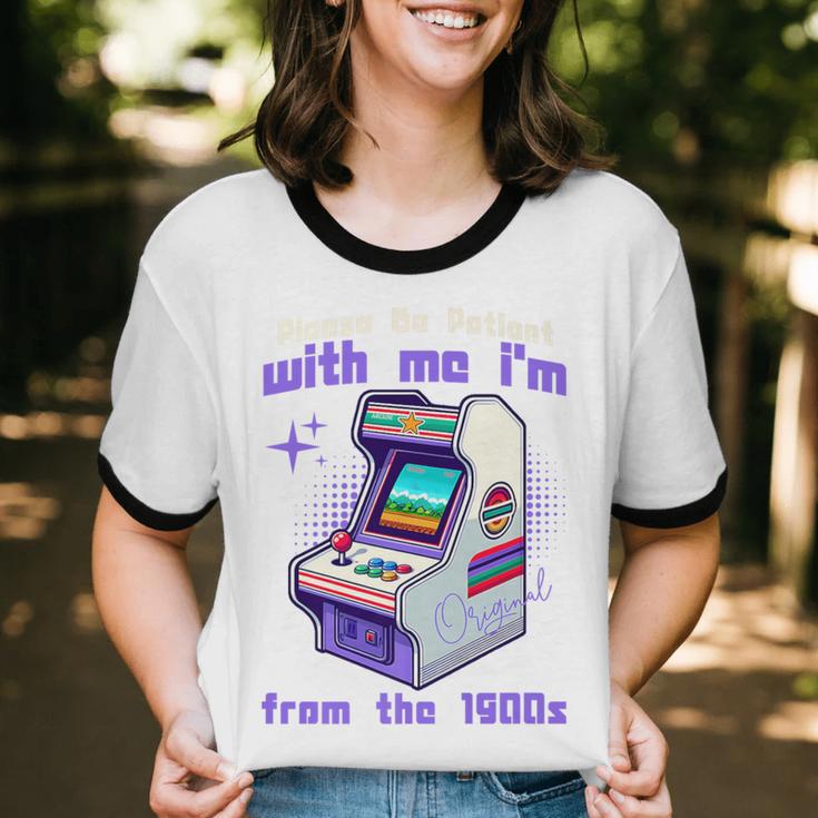 Please Be Patient With Me I'm From The 1900s Gamer Gaming Premium Unisex Cotton Ringer T-Shirt Please Be Patient With Me I'm From The 1900s Gamer Gaming Premium Unisex Cotton Ringer T-Shirt