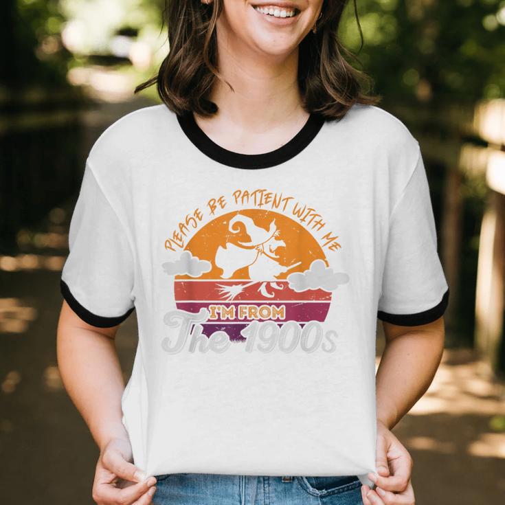 Please Be Patient With Me I'm From The 1900s Halloween Unisex Cotton Ringer T-Shirt