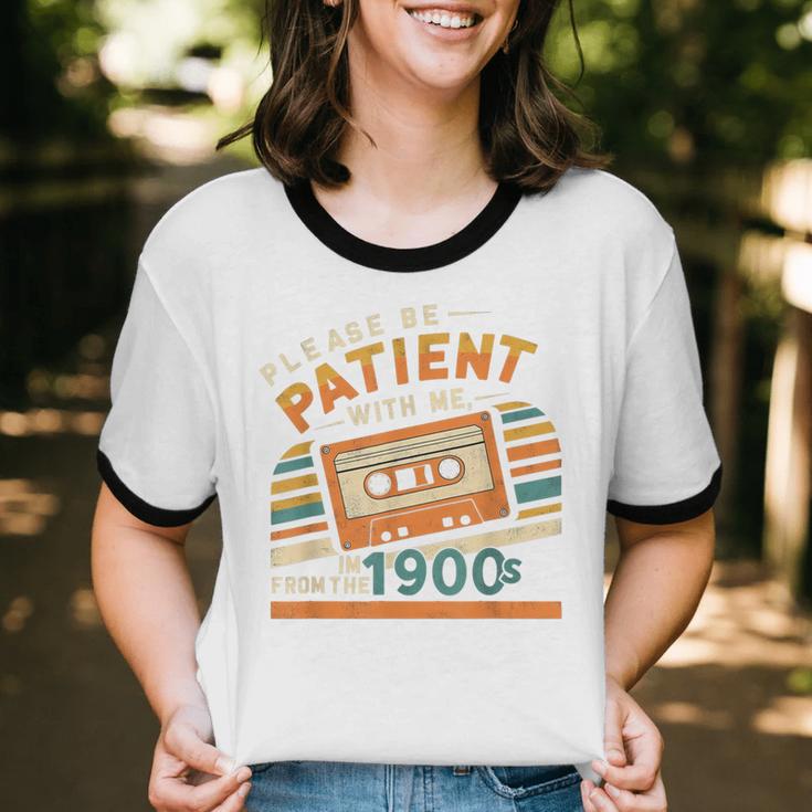 Please Be Patient With Me I'm From The 1900s Meme Tee Unisex Cotton Ringer T-Shirt Please Be Patient With Me I'm From The 1900s Meme Tee Unisex Cotton Ringer T-Shirt