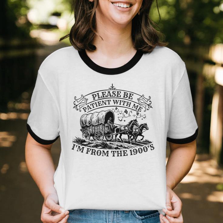 Please Be Patient With Me I'm From The 1900s For Men Women Premium Tri-Blend Unisex Cotton Ringer T-Shirt Please Be Patient With Me I'm From The 1900s For Men Women Premium Tri-Blend Unisex Cotton Ringer T-Shirt