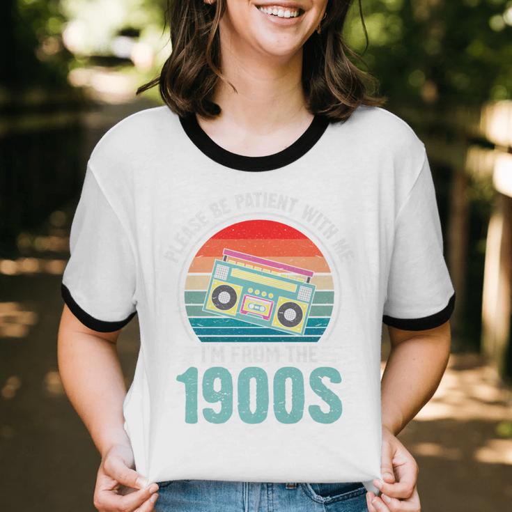 Please Be Patient With Me I'm From The 1900s Music Premium Unisex Cotton Ringer T-Shirt