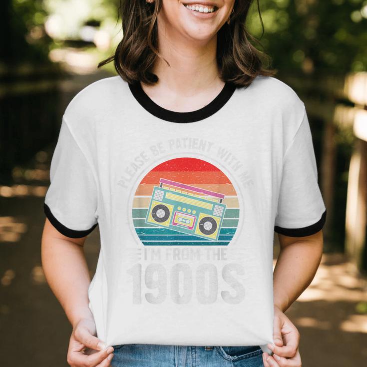 Please Be Patient With Me I'm From The 1900s Music Unisex Cotton Ringer T-Shirt