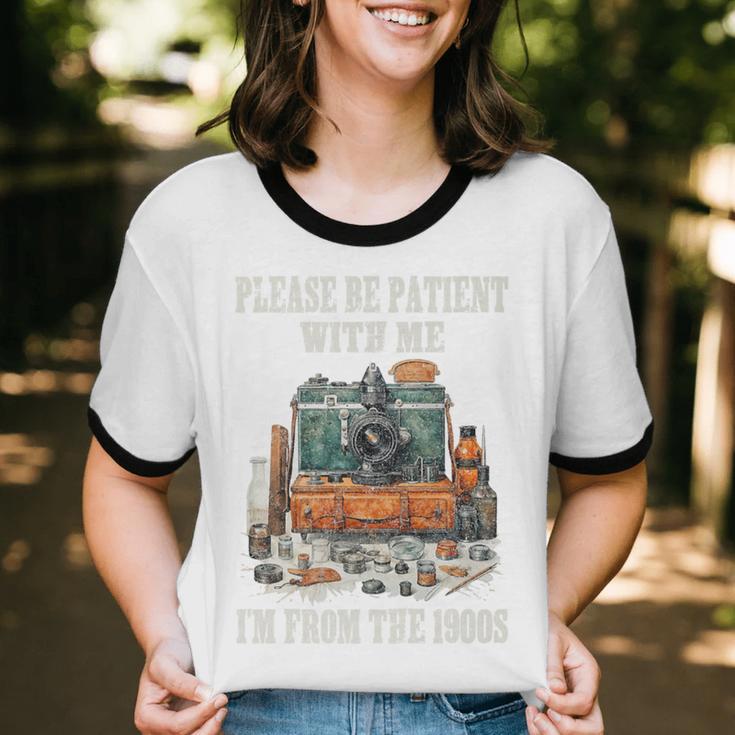 Please Be Patient With Me I'm From The 1900s Photographer Premium Unisex Cotton Ringer T-Shirt Please Be Patient With Me I'm From The 1900s Photographer Premium Unisex Cotton Ringer T-Shirt