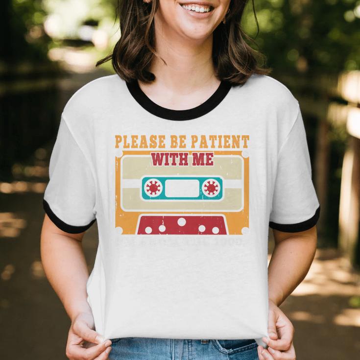 Please Be Patient With Me I'm From The 1900s Vintage Dad Premium Unisex Cotton Ringer T-Shirt