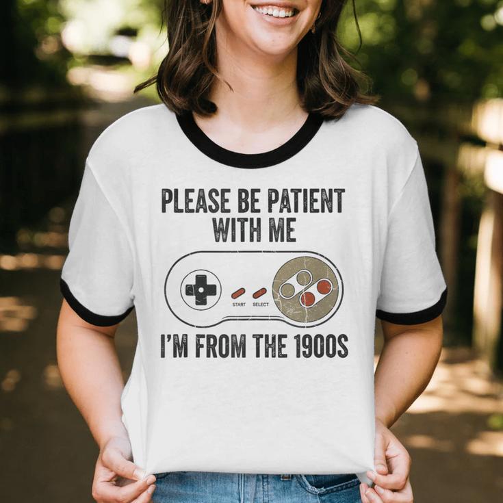 Please Be Patient With Me I'm From The 1900s Vintage Gamer Unisex Cotton Ringer T-Shirt Please Be Patient With Me I'm From The 1900s Vintage Gamer Unisex Cotton Ringer T-Shirt