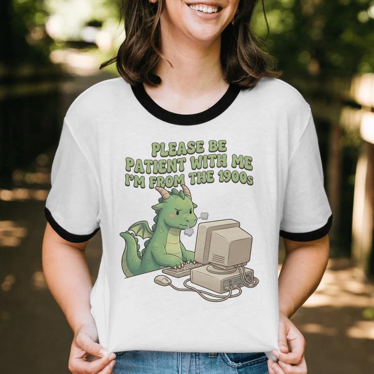 Please Be Patient I'm From The 1900s Vintage Men Women Unisex Cotton Ringer T-Shirt Please Be Patient I'm From The 1900s Vintage Men Women Unisex Cotton Ringer T-Shirt