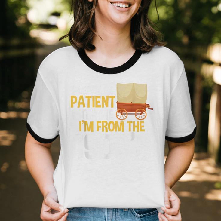 Please Be Patient With Me I'm From The 1900s Vintage Oregon Unisex Cotton Ringer T-Shirt
