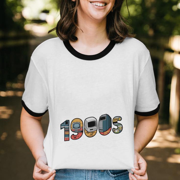 Please Be Patient I'm From The 1900s Vintage Tech Graphic Unisex Cotton Ringer T-Shirt