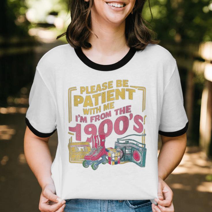 Please Be Patient With Me I'm From The 1900s Vintage Trendy Unisex Cotton Ringer T-Shirt