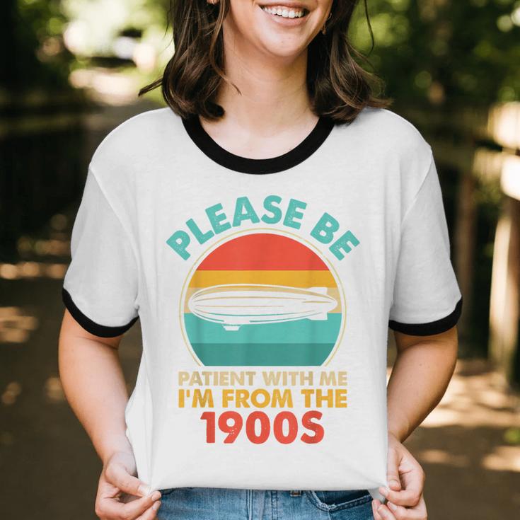 Please Be Patient I'm From The 1900s Vintage Zeppelin Unisex Cotton Ringer T-Shirt
