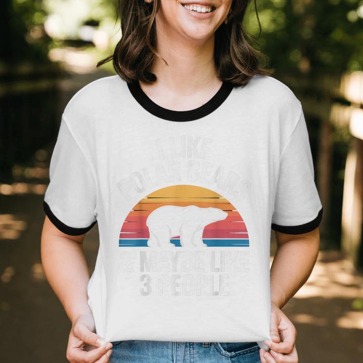 I Like Polar Bears Maybe 3 People Sarcastic Introvert Humor Unisex Cotton Ringer T-Shirt I Like Polar Bears Maybe 3 People Sarcastic Introvert Humor Unisex Cotton Ringer T-Shirt