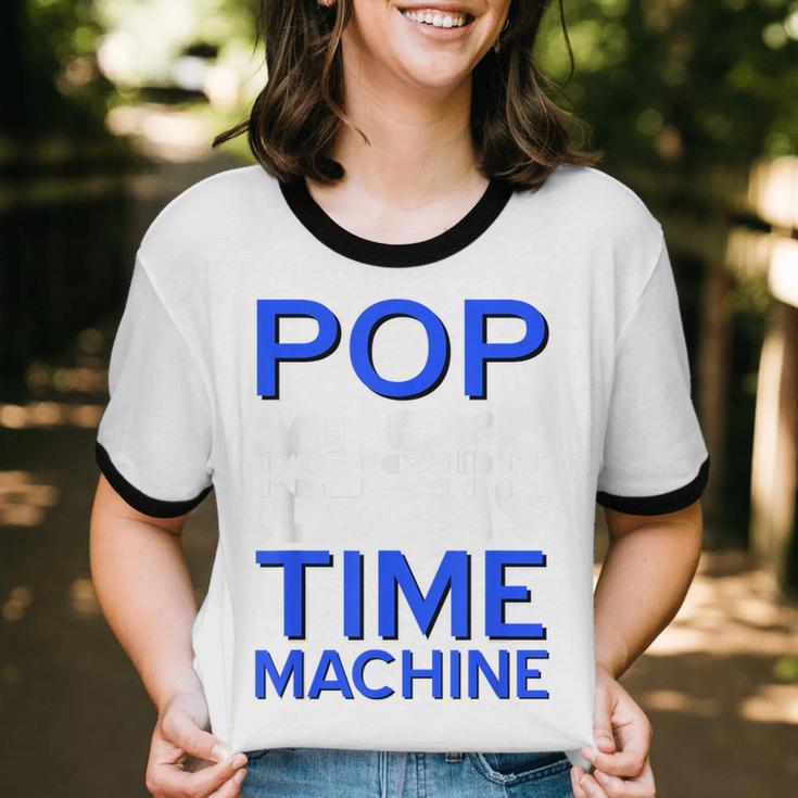 Pop Music Becomes a Time Machine Nostalgia Sound Quote Unisex Cotton Ringer T-Shirt Pop Music Becomes a Time Machine Nostalgia Sound Quote Unisex Cotton Ringer T-Shirt