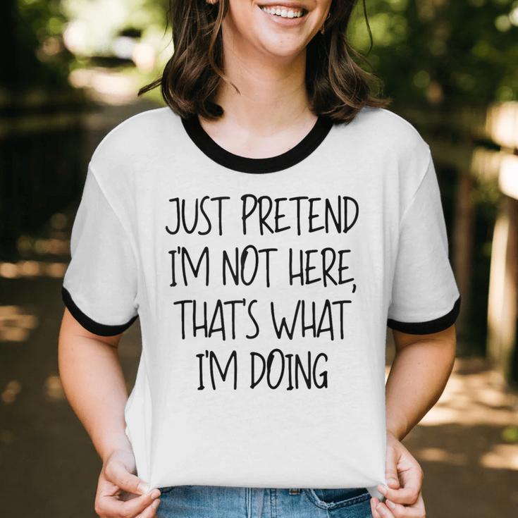 Pretend Introvert Introverted Apparel Unisex Cotton Ringer T-Shirt Pretend Introvert Introverted Apparel Unisex Cotton Ringer T-Shirt