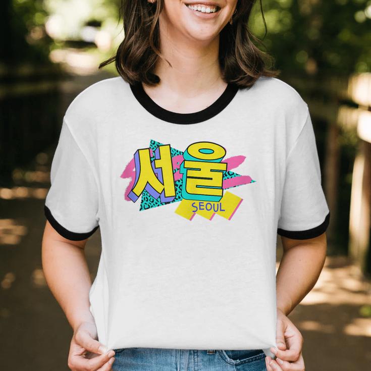 Rad Retro Seoul 90s Style Vintage South Korea 90s Nostalgia Unisex Cotton Ringer T-Shirt Rad Retro Seoul 90s Style Vintage South Korea 90s Nostalgia Unisex Cotton Ringer T-Shirt