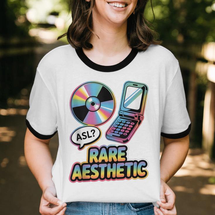 Rare Aesthetic Retro Nostalgia Y2K Vibes Unisex Cotton Ringer T-Shirt