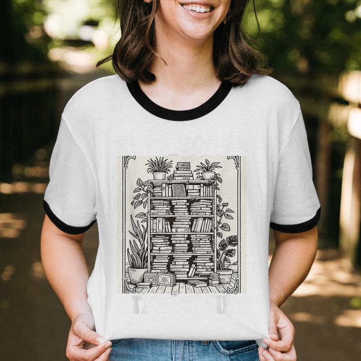 Read Books Stay Weird Introvert Book Lover Book Unisex Cotton Ringer T-Shirt