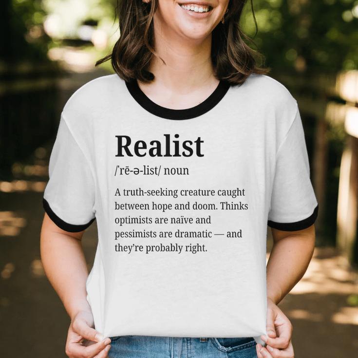 Realist Definition For Introverts Honest Personality Unisex Cotton Ringer T-Shirt