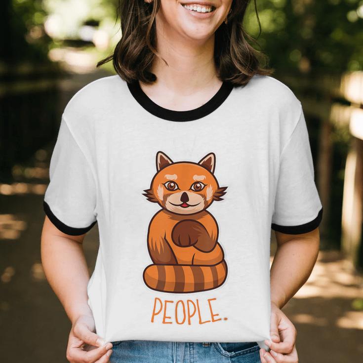 Red Panda Introvert For Red Pandas Fan Unisex Cotton Ringer T-Shirt Red Panda Introvert For Red Pandas Fan Unisex Cotton Ringer T-Shirt