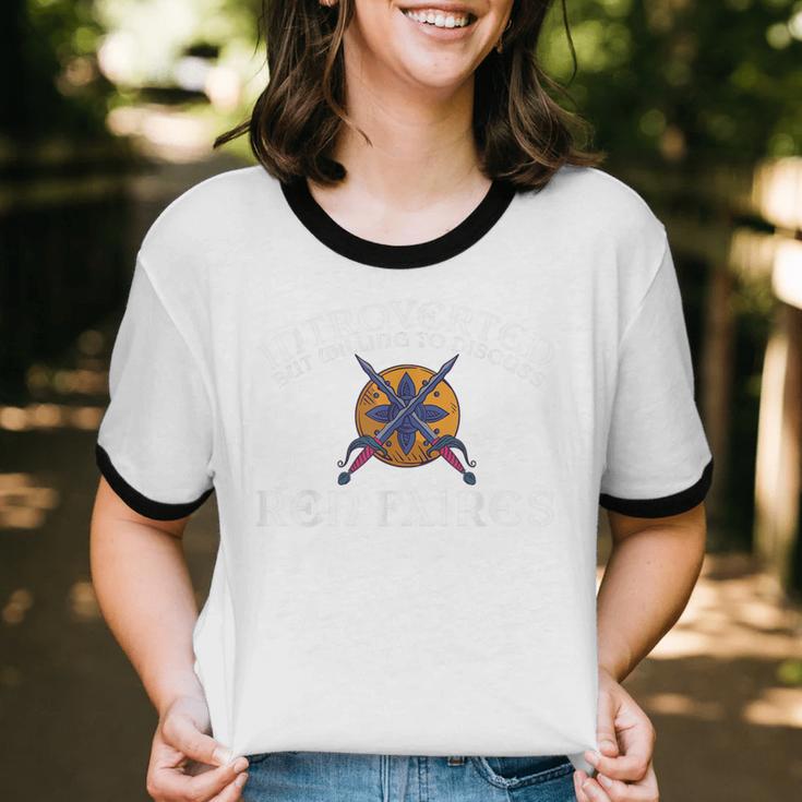 Renaissance Festival Introvert Medieval Ren Faire Unisex Cotton Ringer T-Shirt
